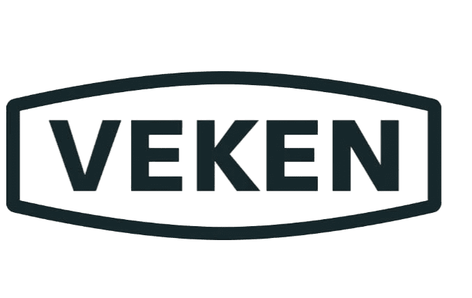 A logo with the word "VEKEN" in bold letters inside an oval shape.